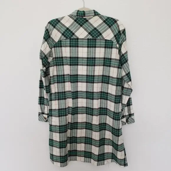 Columbia Women's Size Medium Holly Hideaway Plaid Flannel Dress **Read Desc - Picture 4 of 7